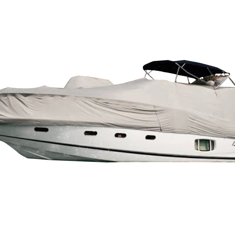 Penutup perahu kain Oxford tahan UV abu-abu dan putih